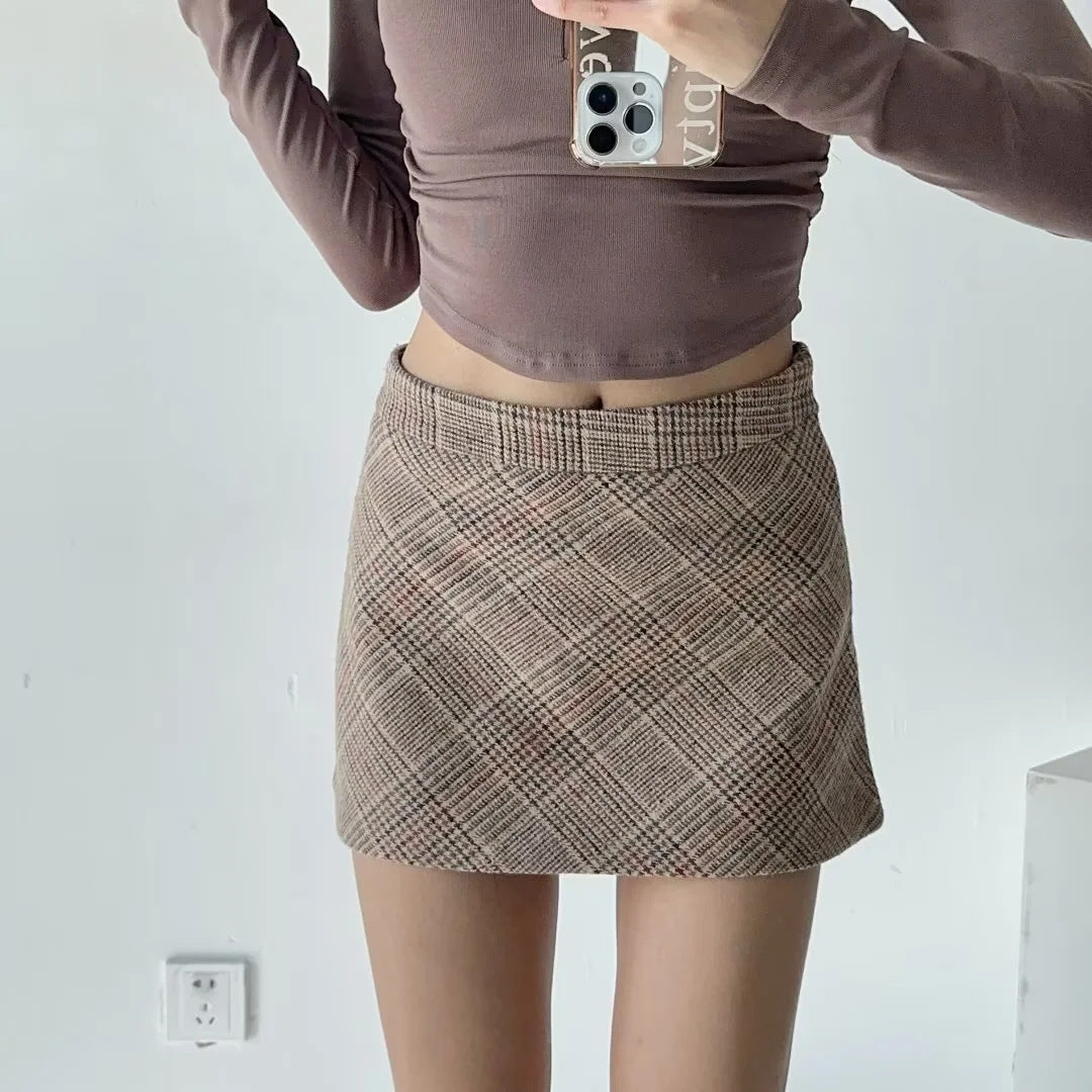 Plaid anti glare skirt