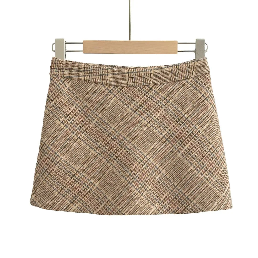 Plaid anti glare skirt